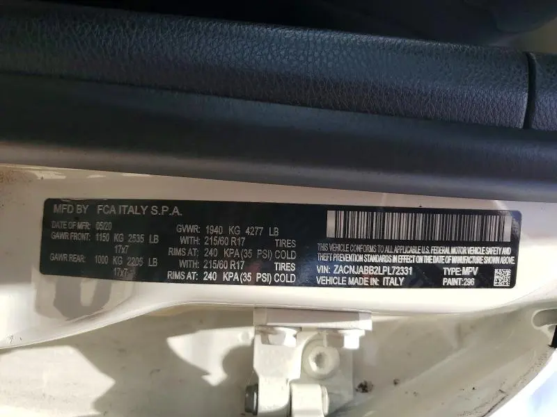 2020 JEEP RENEGADE LATITUDE  