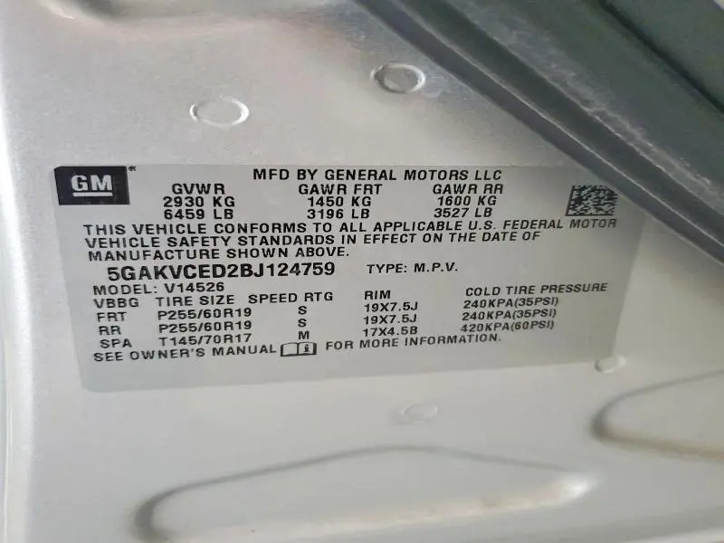 2011 BUICK ENCLAVE CXL  