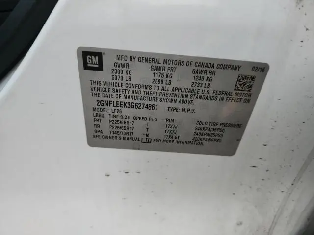 2016 CHEVROLET EQUINOX LS  