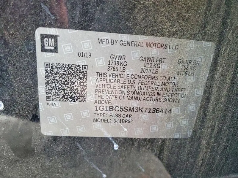 2019 CHEVROLET CRUZE LS  