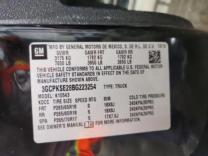 2011 CHEVROLET SILVERADO K1500 LT  
