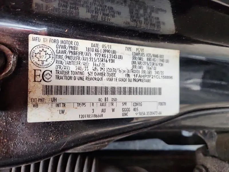 2012 FORD FOCUS SE  