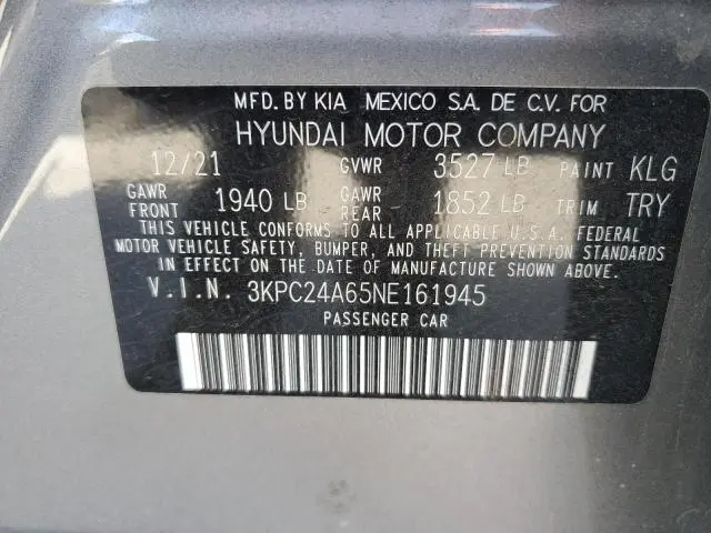 2022 HYUNDAI ACCENT SE  