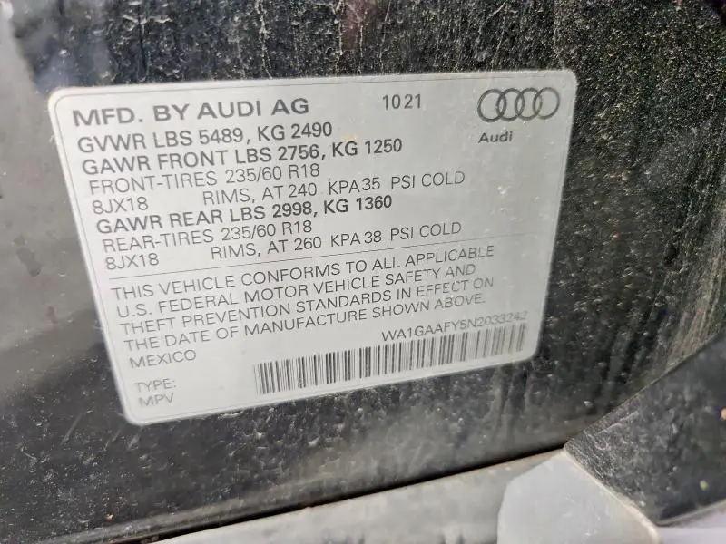 2022 AUDI Q5 PREMIUM 45  