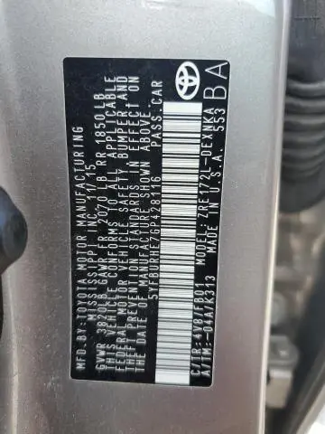 2016 TOYOTA COROLLA L  