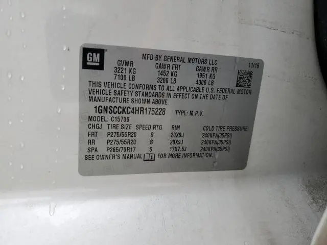 2017 CHEVROLET TAHOE C1500 PREMIER  