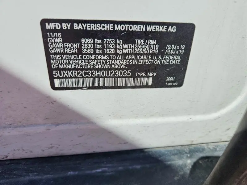 2017 BMW X5 SDRIVE35I  