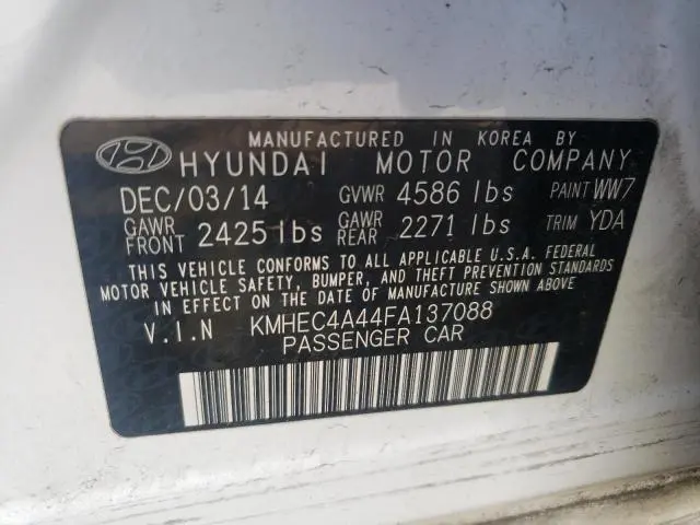 2015 HYUNDAI SONATA HYBRID  