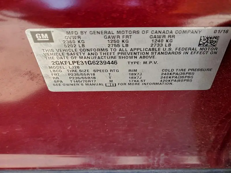 2016 GMC TERRAIN SLT  