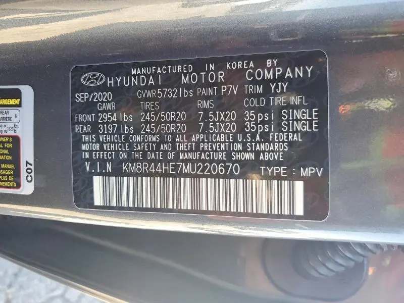 2021 HYUNDAI PALISADE SEL  