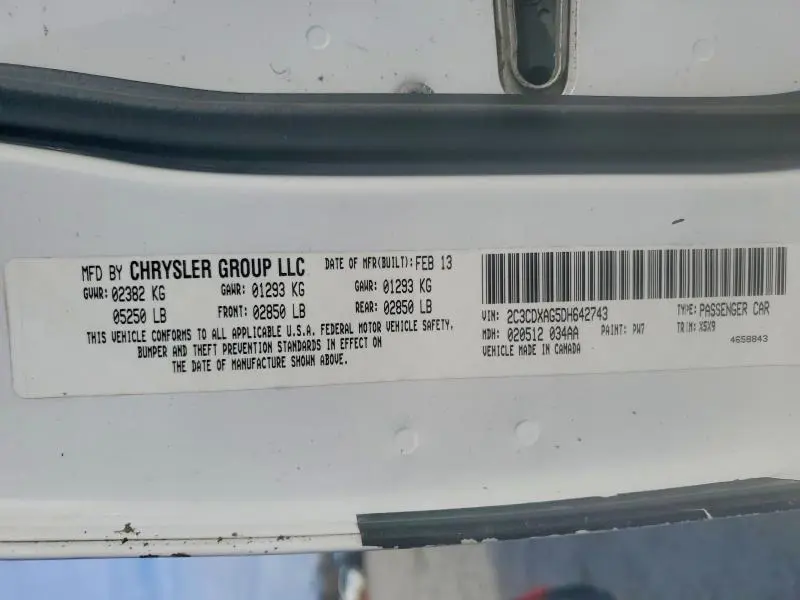 2013 DODGE CHARGER POLICE  