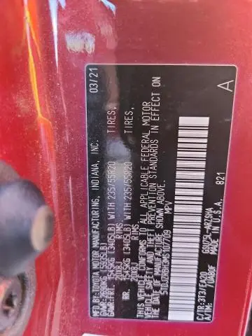 2021 TOYOTA HIGHLANDER XSE  