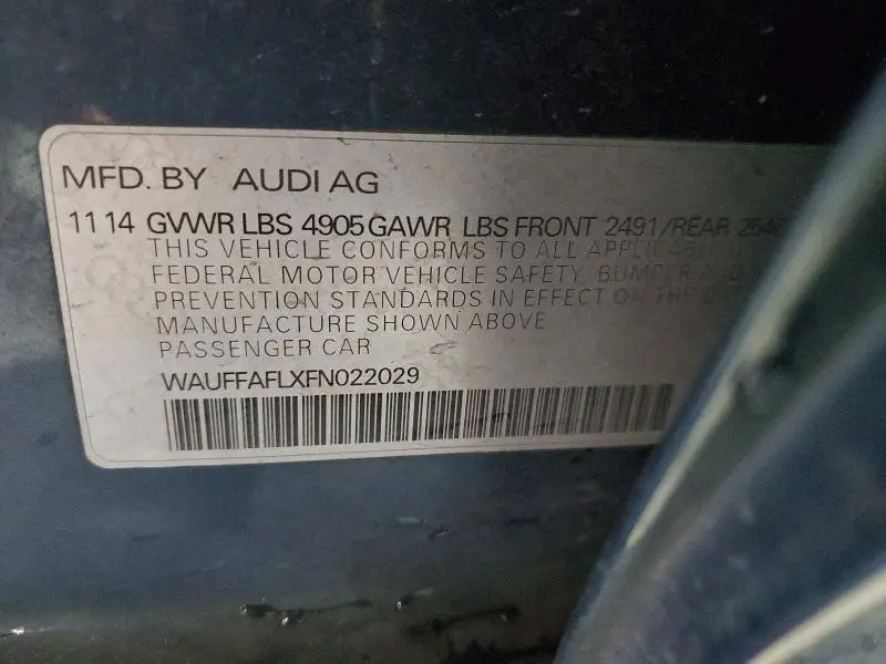 2015 AUDI A4 PREMIUM PLUS  