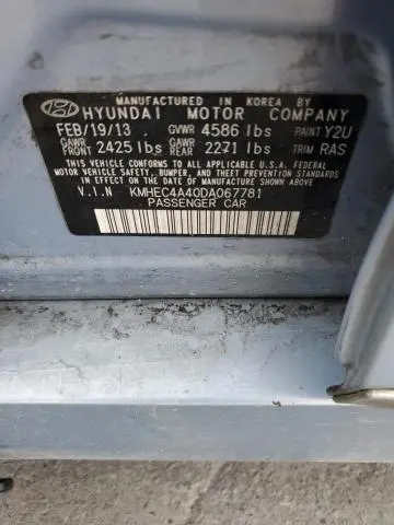 2013 HYUNDAI SONATA HYBRID  