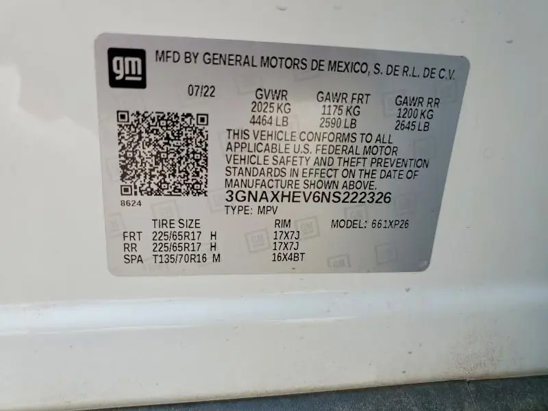2022 CHEVROLET EQUINOX LS  
