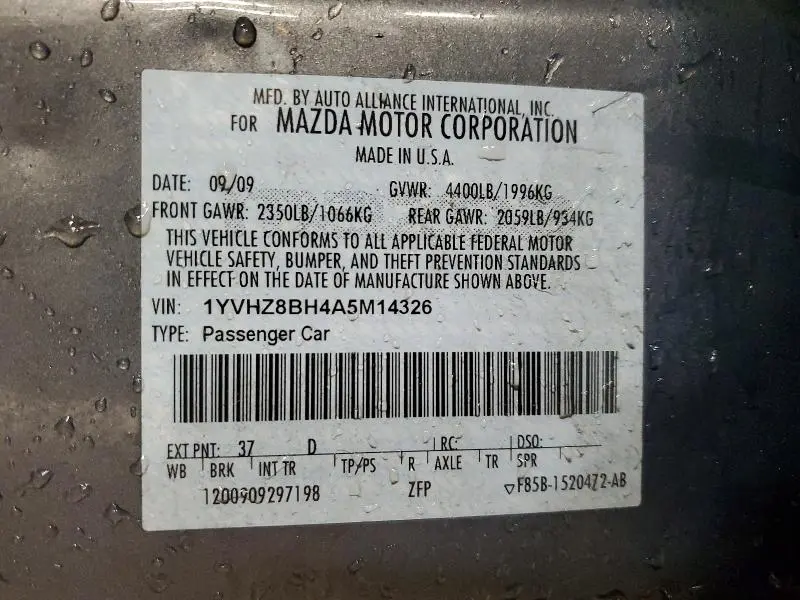 2010 MAZDA 6 I  