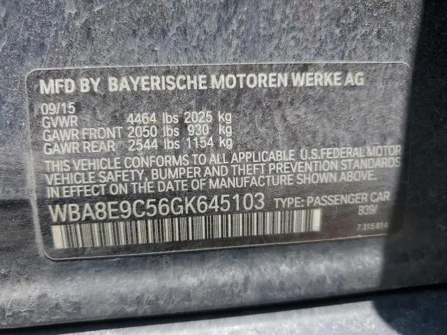 2016 BMW 328 I SULEV  