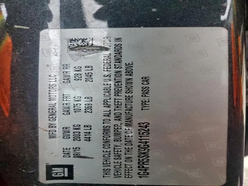 2016 BUICK VERANO CONVENIENCE  