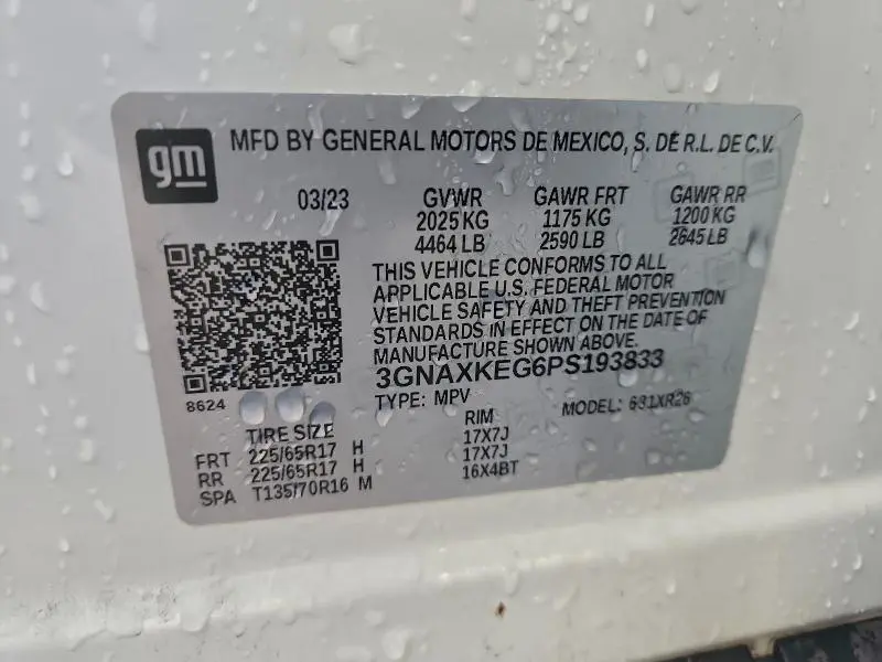 2023 CHEVROLET EQUINOX LT  