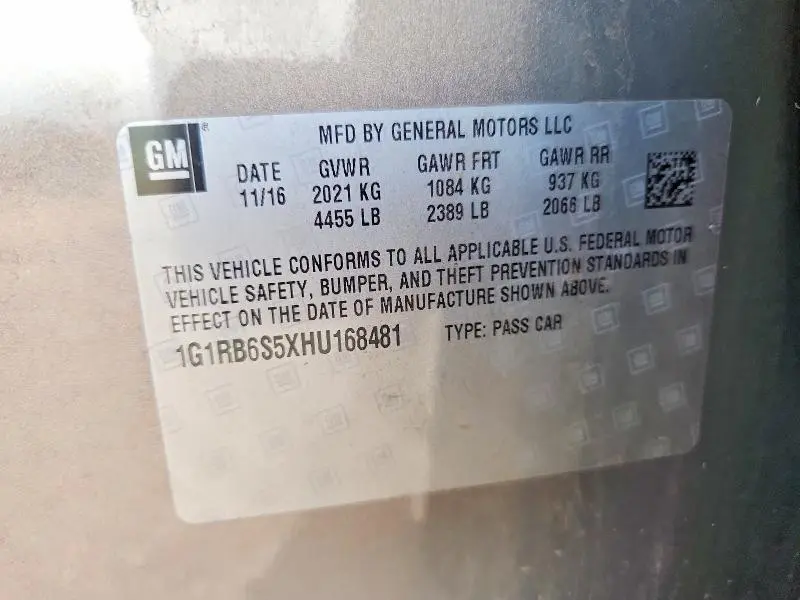 2017 CHEVROLET VOLT PREMIER  