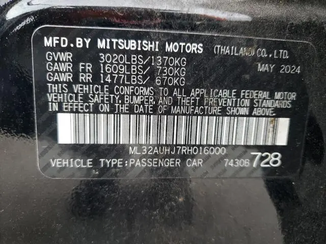 2024 MITSUBISHI MIRAGE ES