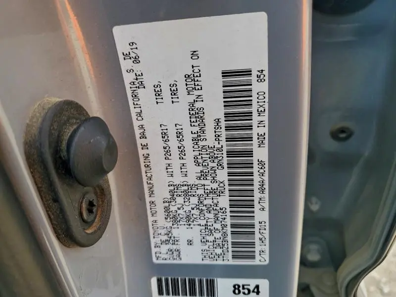 2019 TOYOTA TACOMA DOUBLE CAB  