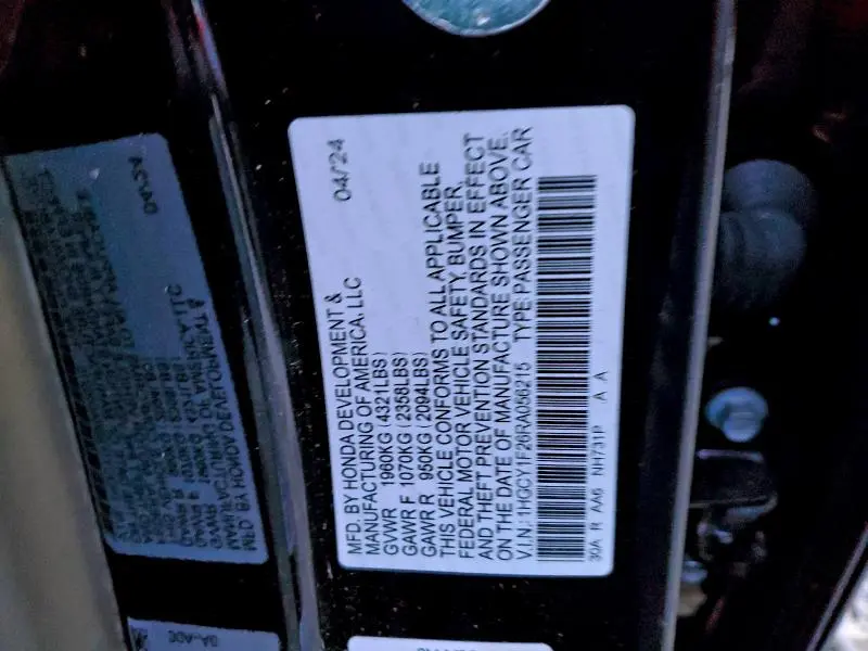 2024 HONDA ACCORD LX  