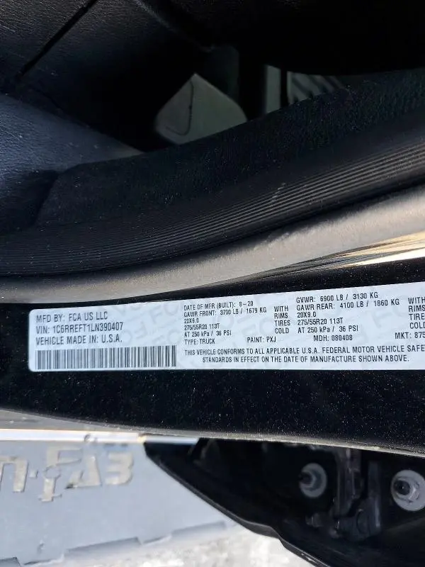 2020 RAM 1500 BIG HORN/LONE STAR  