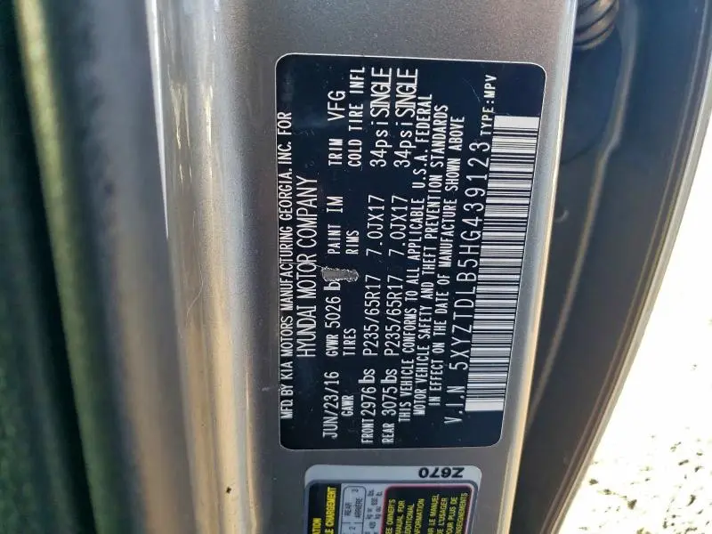 2017 HYUNDAI SANTA FE SPORT   