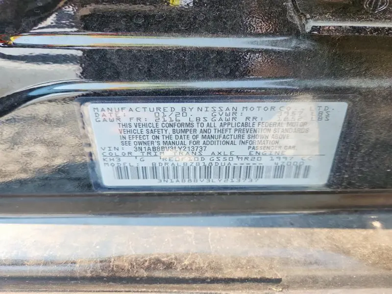 2020 NISSAN SENTRA S  