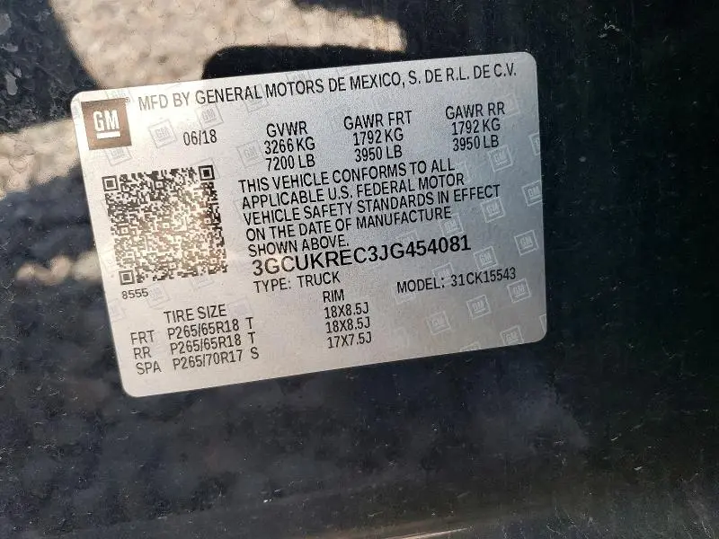 2018 CHEVROLET SILVERADO K1500 LT  