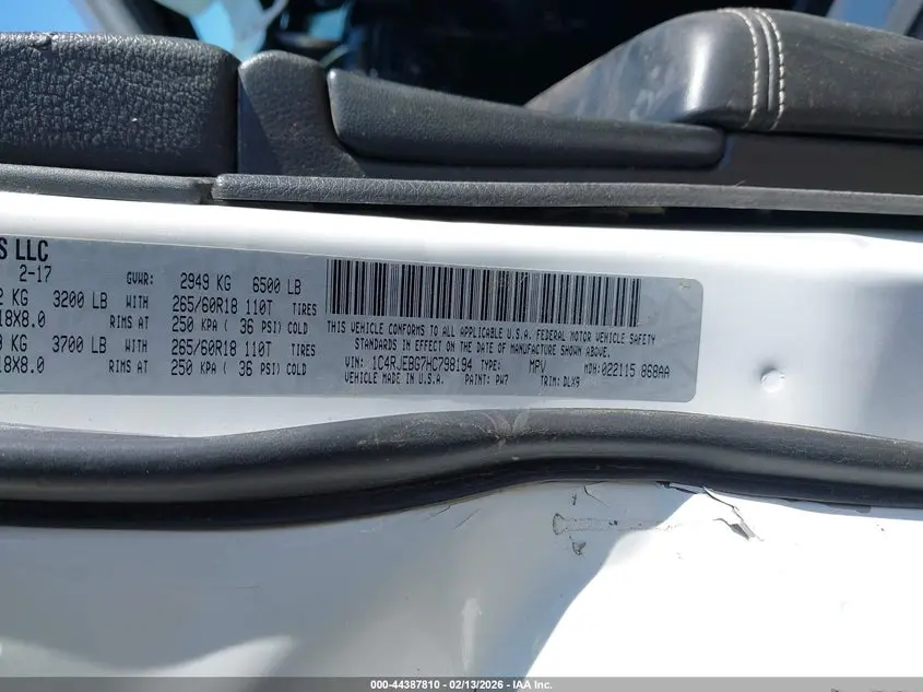 2017 JEEP GRAND CHEROKEE LIMITED 4X2