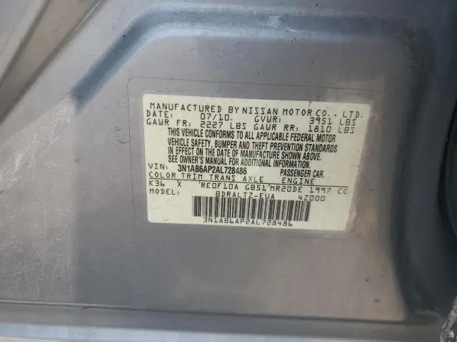 2010 NISSAN SENTRA 2.0  