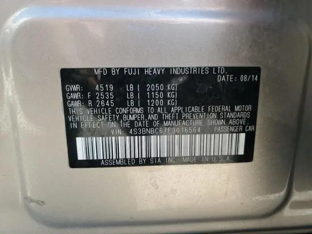 2015 SUBARU LEGACY 2.5I PREMIUM  