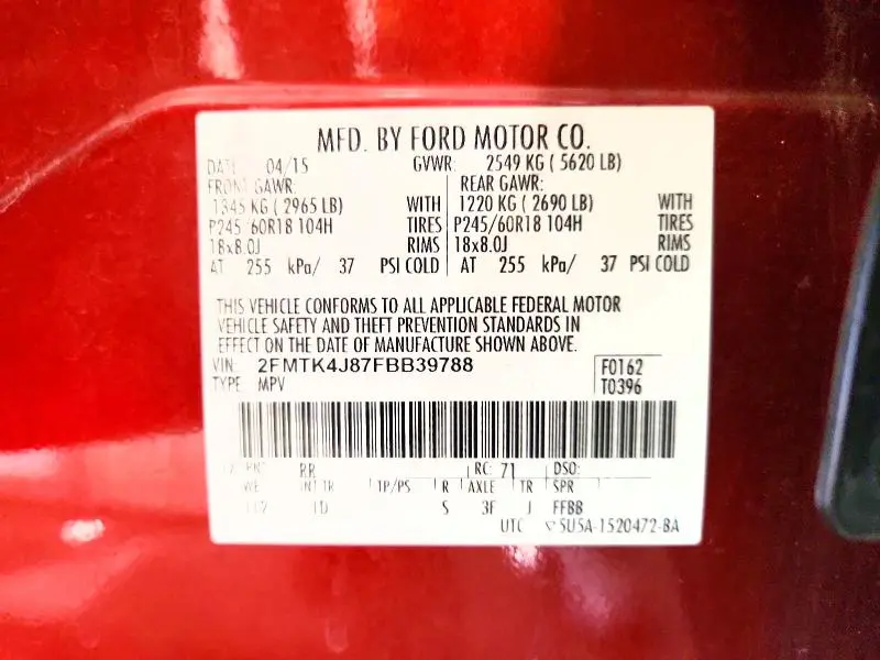 2015 FORD EDGE SEL  