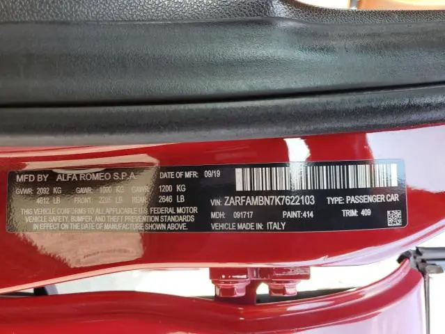 2019 ALFA ROMEO GIULIA TI  