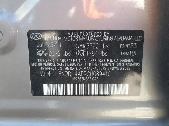2012 HYUNDAI ELANTRA GLS  