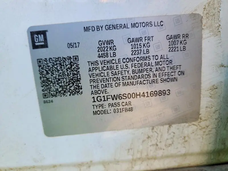 2017 CHEVROLET BOLT EV LT  
