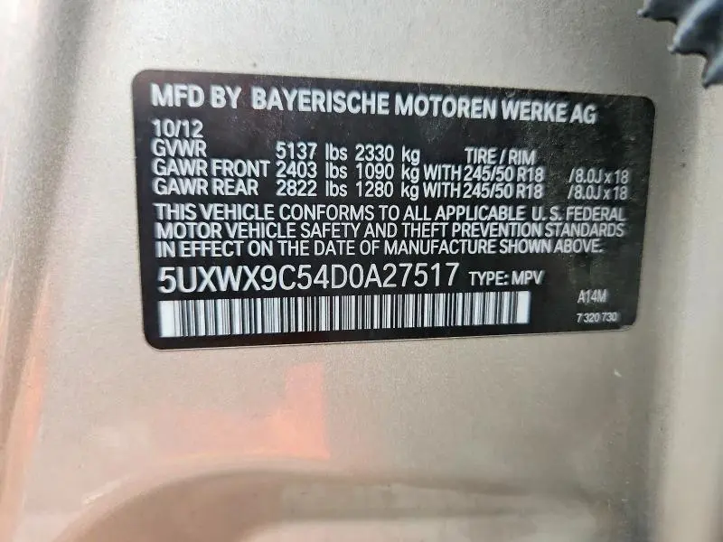 2013 BMW X3 XDRIVE28I  