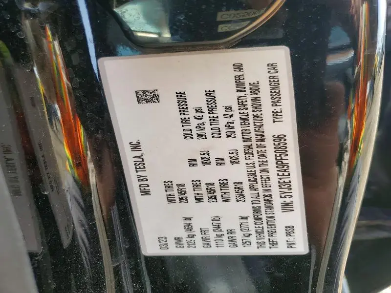 2023 TESLA MODEL 3   