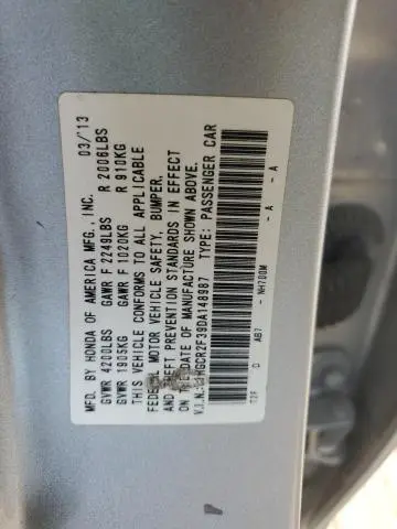 2013 HONDA ACCORD LX