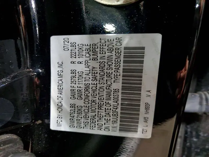 2020 ACURA TLX TECHNOLOGY  