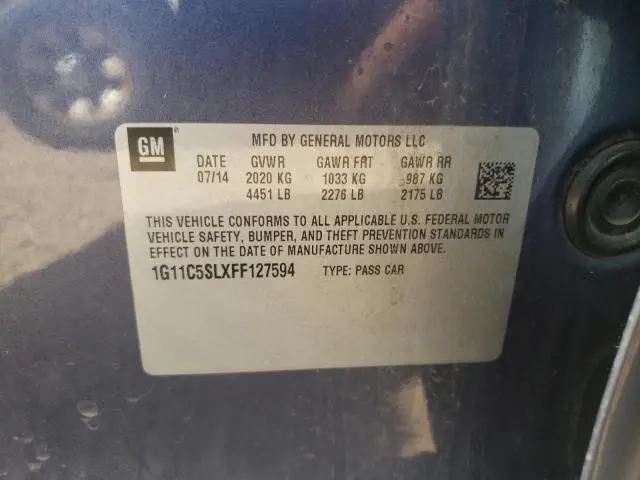 2015 CHEVROLET MALIBU 1LT  