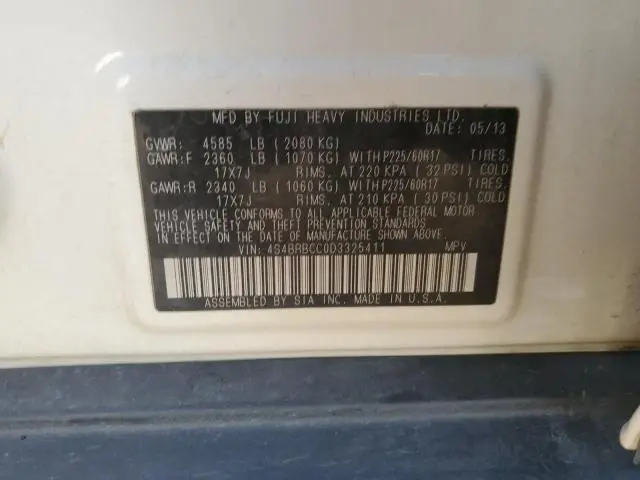 2013 SUBARU OUTBACK 2.5I PREMIUM  