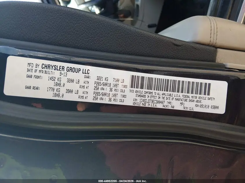 2014 DODGE DURANGO LIMITED