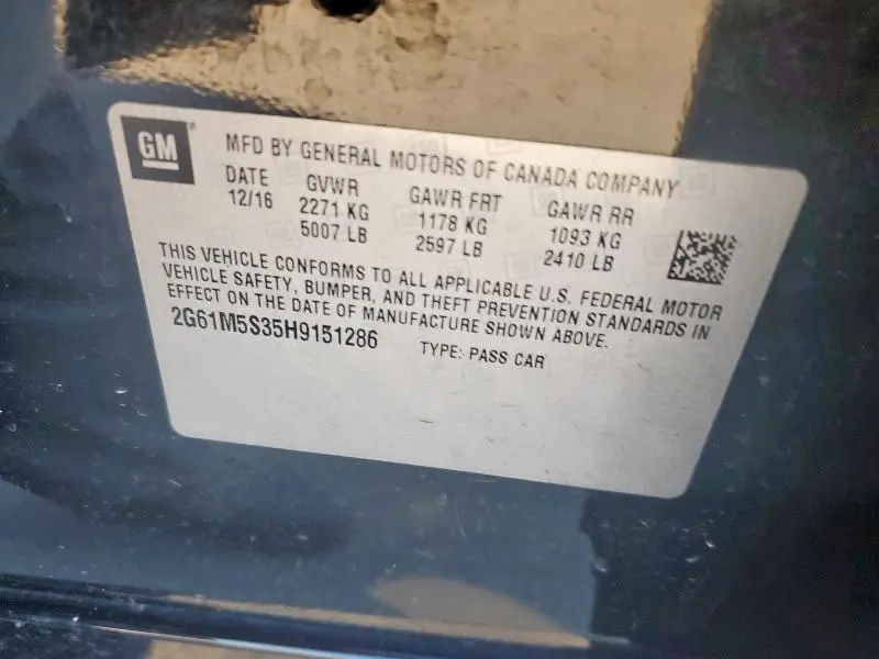 2017 CADILLAC XTS LUXURY  