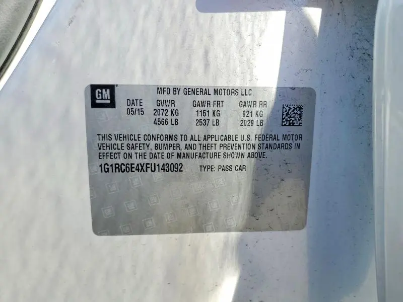 2015 CHEVROLET VOLT   