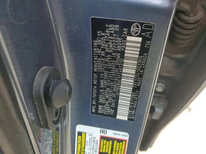 2015 TOYOTA COROLLA S PLUS  