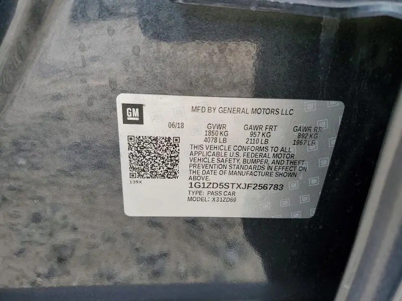 2018 CHEVROLET MALIBU LT  