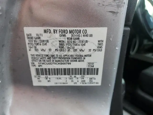 2012 FORD ESCAPE XLT  